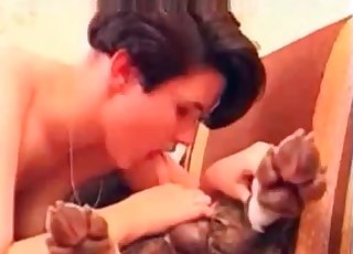 Sucking pet dick in my favorite pose